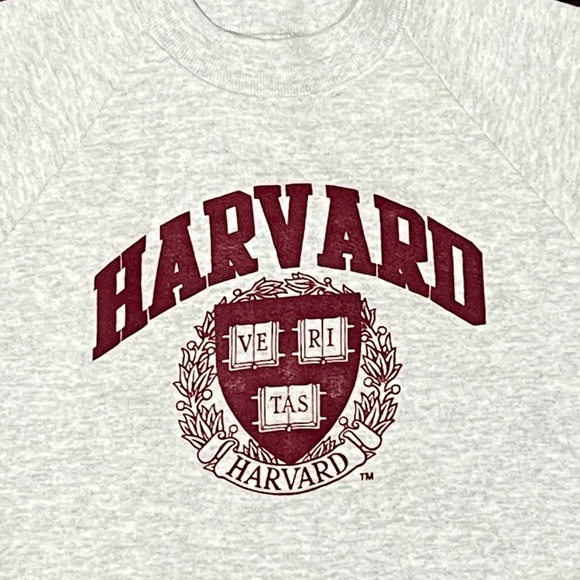 Vintage Harvard Crimson Collegiate Ivy League Boys Kids Youth 1980s Sweatshirt - Picture 2 of 3
